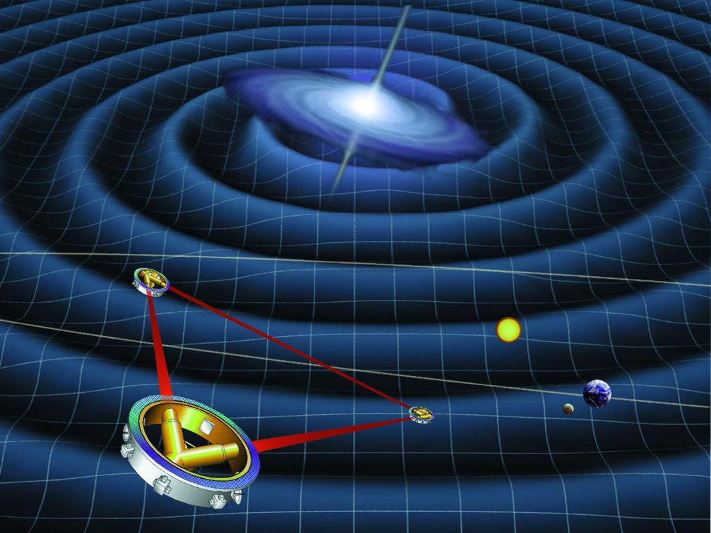 Artist's interpretation of LISA in space